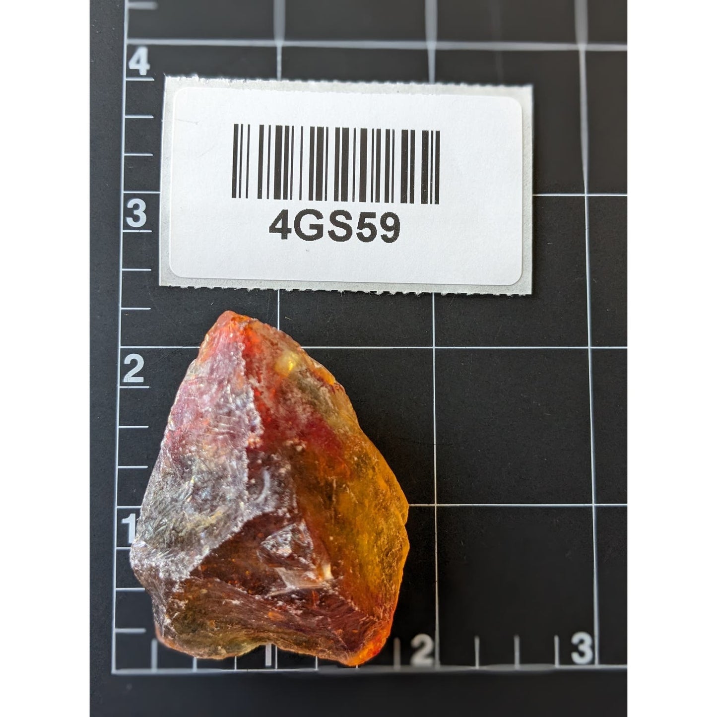 Amberina Art Glass Cullet Glowing Uranium Slag Glass #4GS59