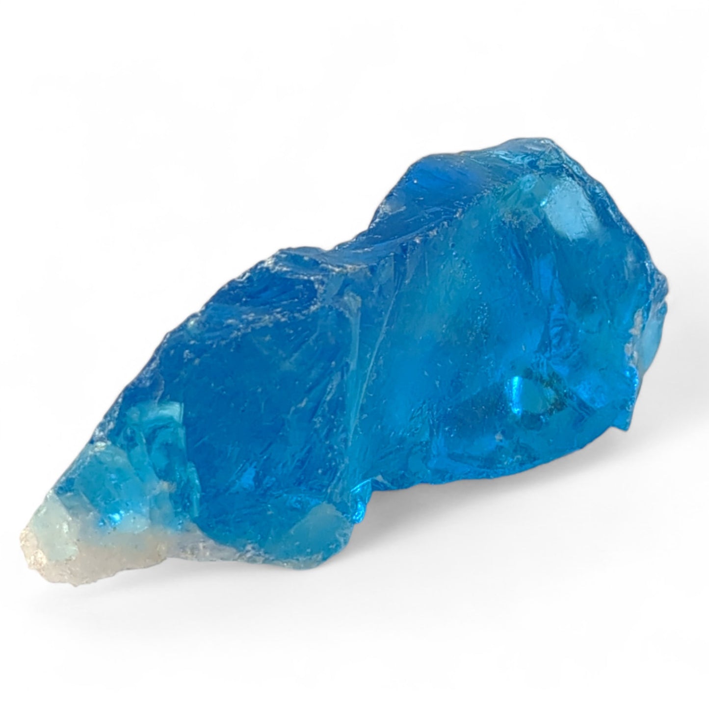 Sapphire Blue Translucent Art Glass Cullet Glowing Manganese Slag Glass #4GL88
