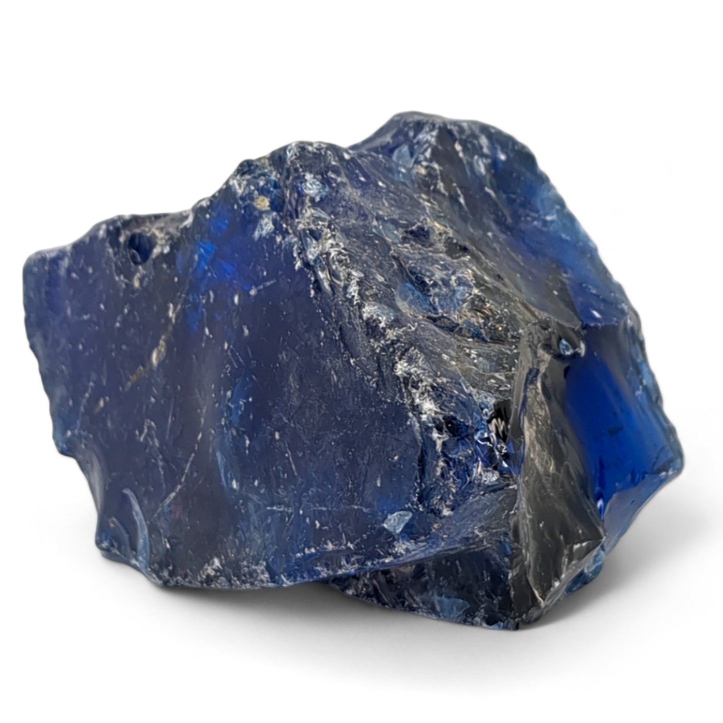 Cobalt Blue Art Glass Cullet Manganese Glowing Slag Garden Rock #4GX119