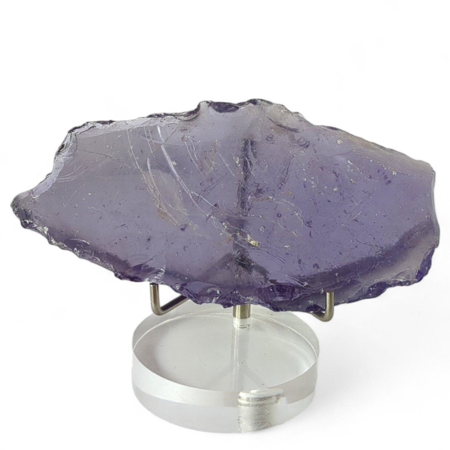 Amethyst Purple Translucent Art Glass Cullet Glowing Manganese Slag Glass #4GL81
