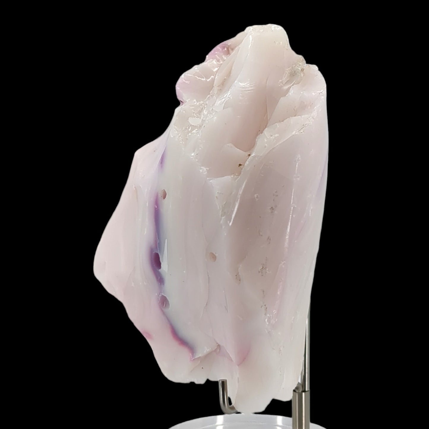 Milk Glass Pink Swirled Art Glass Cullet Slag Glass #4XL63