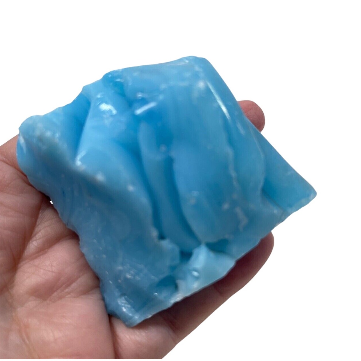 Satin Blue Manganese Multitone Glowing Slag Art Glass Cullet #GLLG23128
