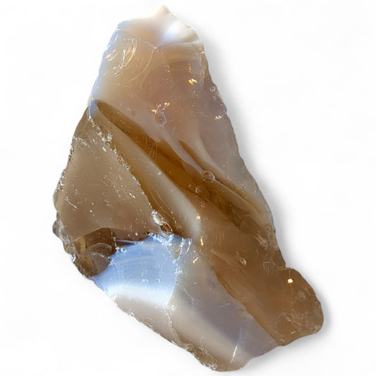 Amber Milk Glass Opalescent Layered Slag Art Glass Cullet Translucent #4XL48