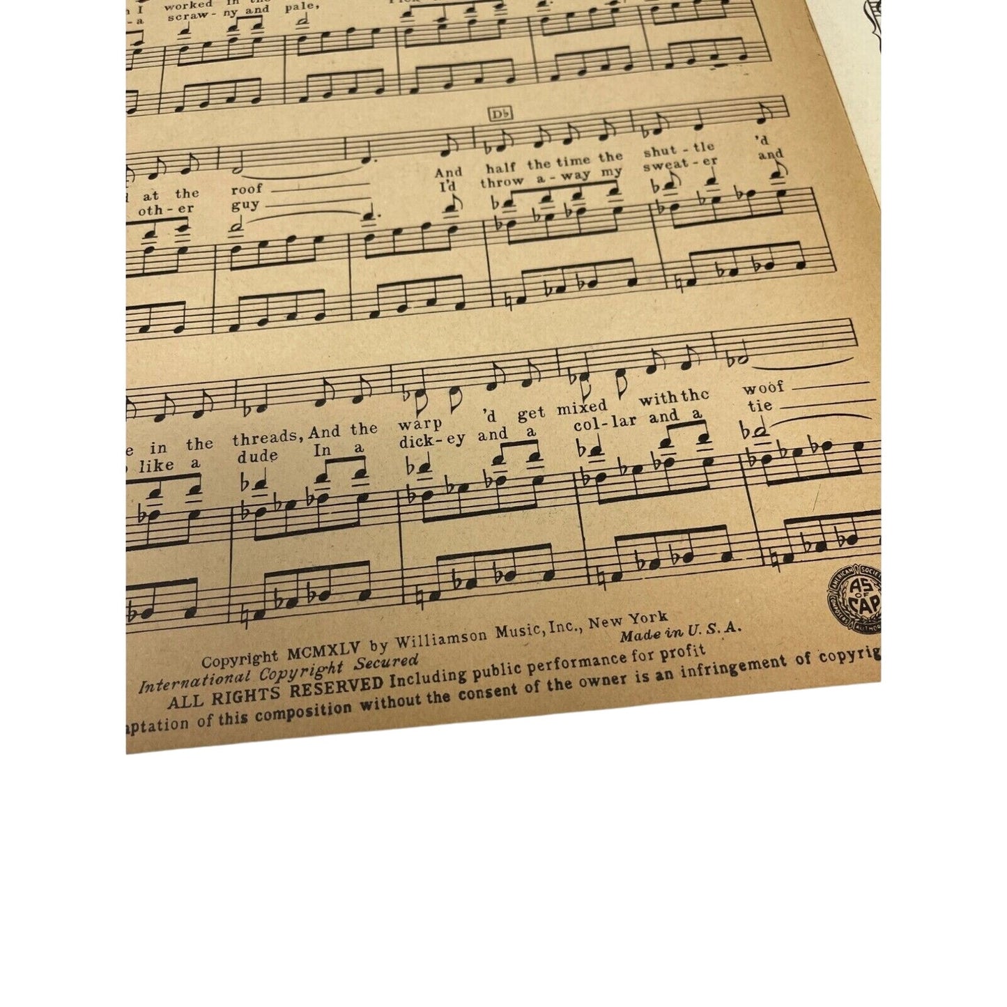 1945 If I Loved You Sheet Music From Carousel Rodgers and Hammerstein