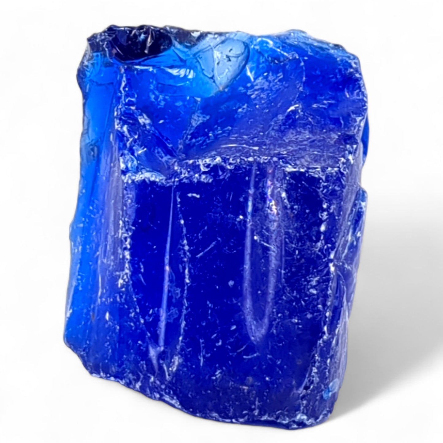 Cobalt Blue Art Glass Cullet Translucent Slag Glass #4L36