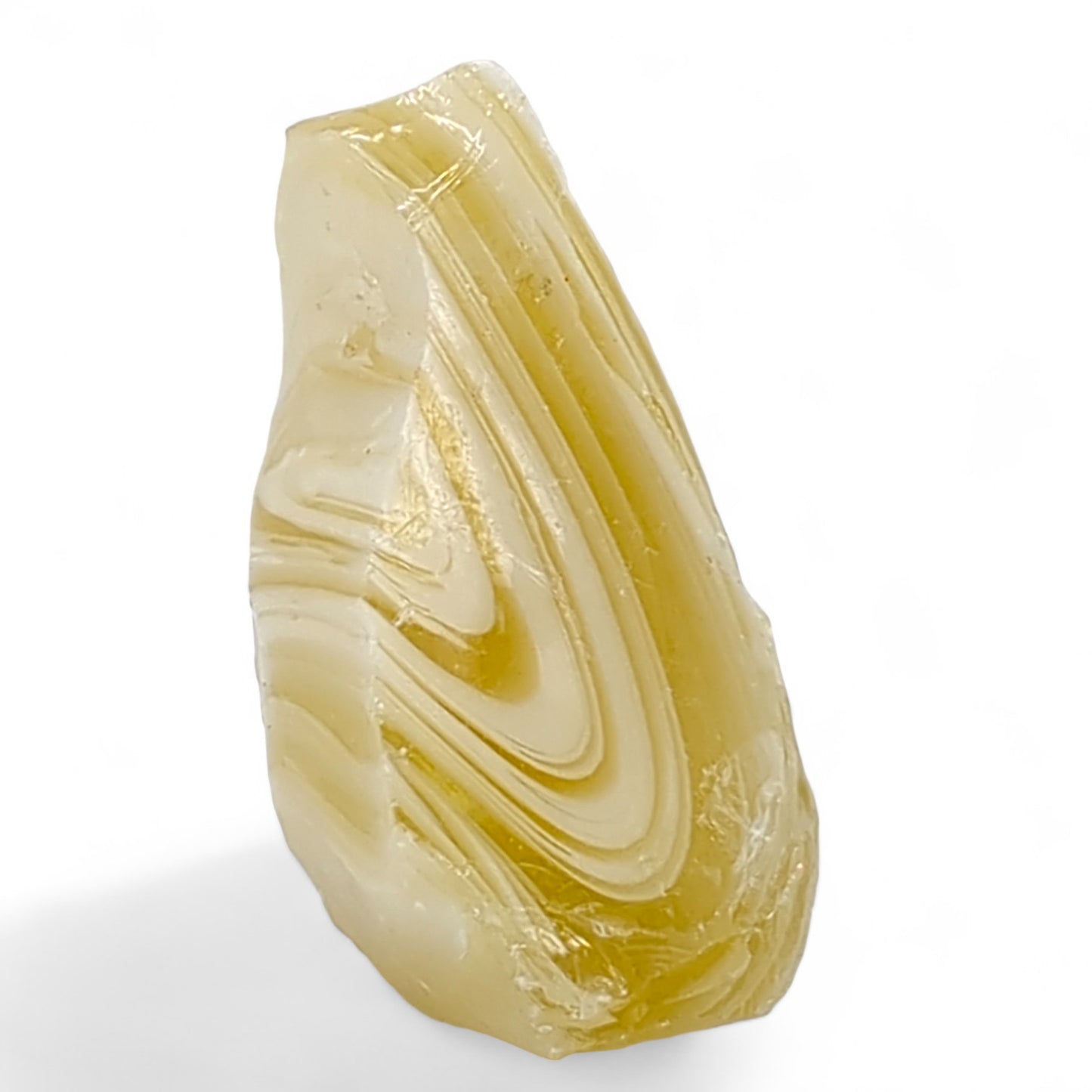 Lemon and Milk Glass Art Glass Cullet Swirl Slag Glass #4L37