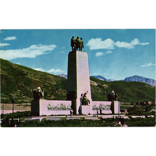 This Is The Place Monument Postcard Emigration Canyon Salt Lake City Utah
