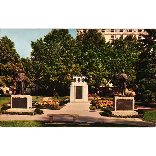 Monuments on Temple Square Salt Lake City Utah Postcard Unposted