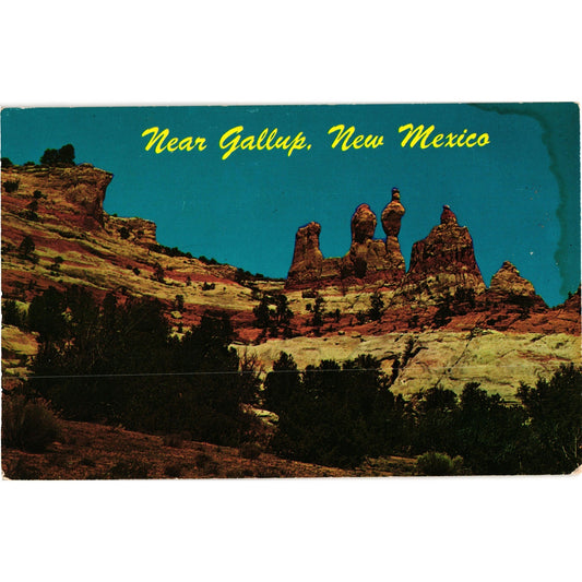 Rock Formations Near Gallup New Mexico Postcard Unposted