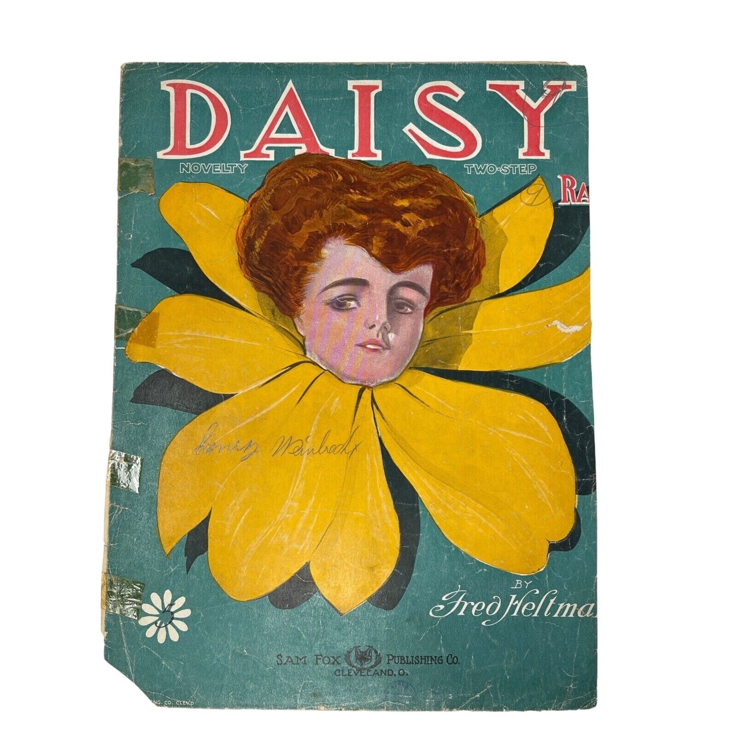 1909 Daisy Rag Novelty Two-Step Sheet Music Fred Heltman