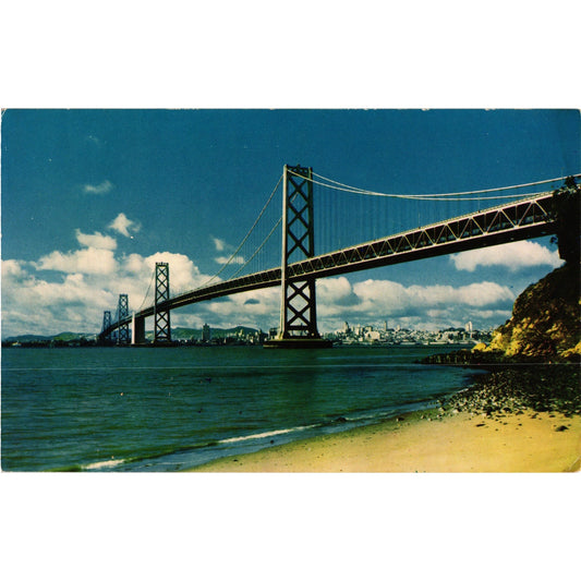 San Francisco Bay Bridge Postcard Unposted