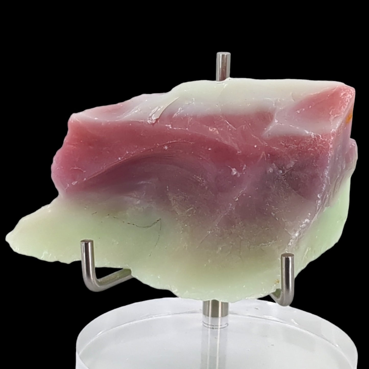 Jadeite Pink Art Glass Cullet Opaque Slag Glass #4M39
