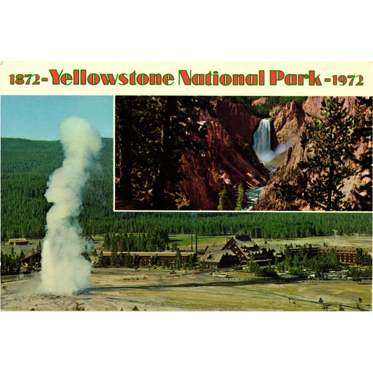 Old Faithful Yellowstone National Park Inn 1972 Postcard Unposted