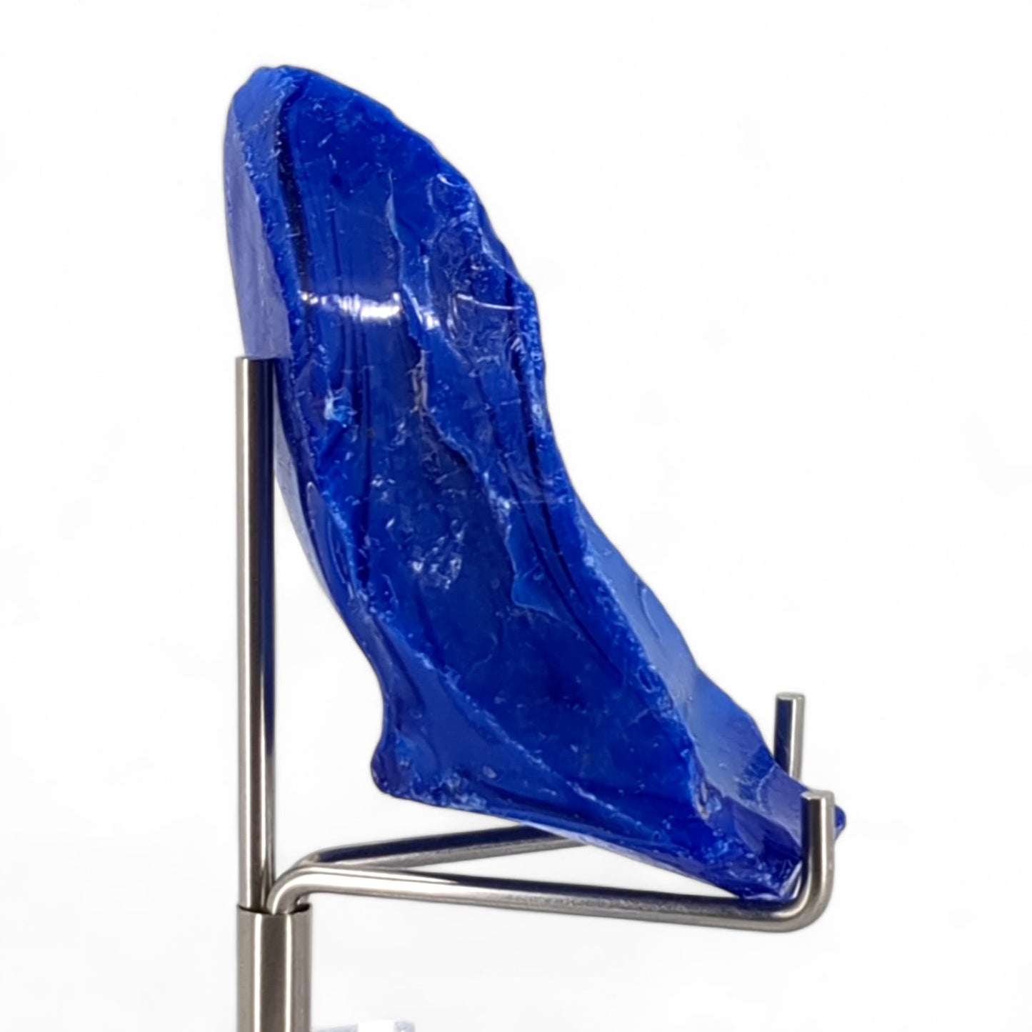 Periwinkle Cobalt Blue Swirl Slag Art Glass Cullet Opaque Slag Glass #4M42