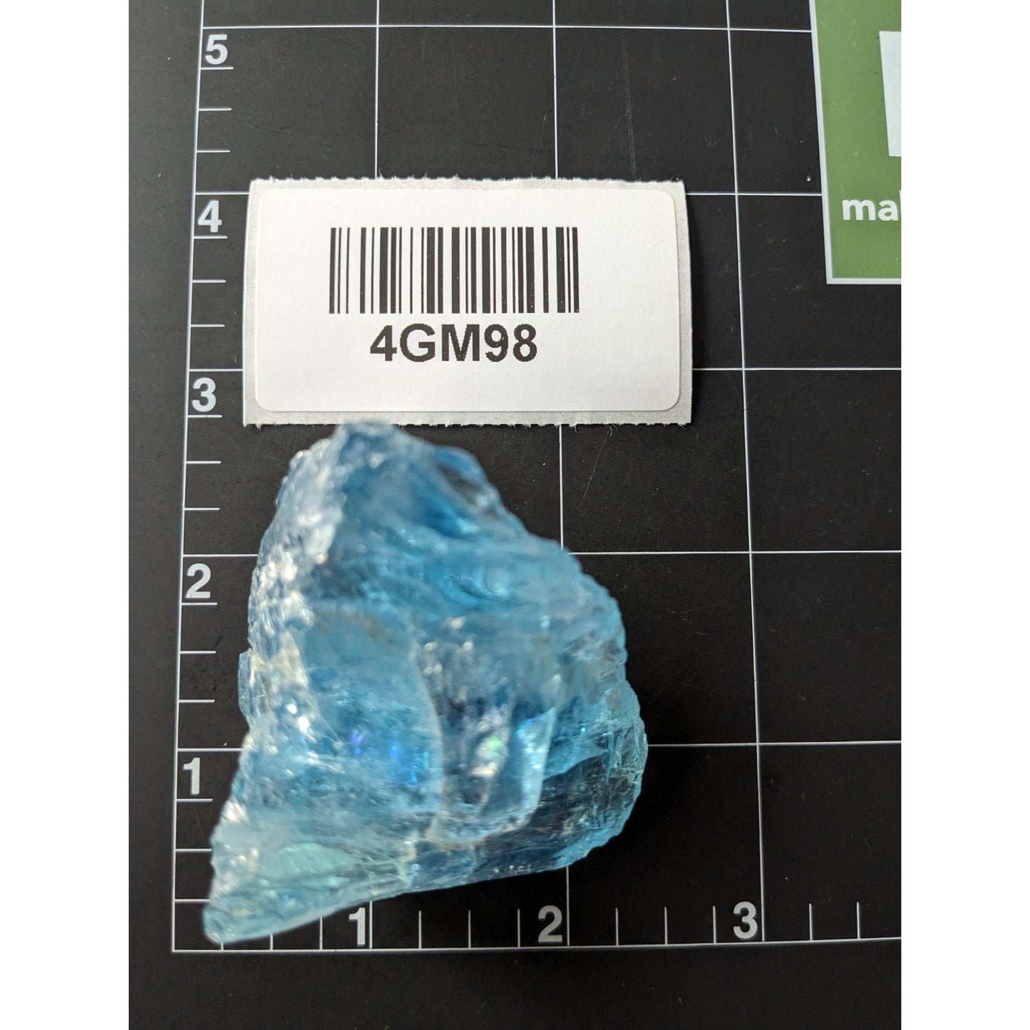 Satin Blue Art Glass Cullet Glowing Translucent Manganese Slag Glass #4GM98