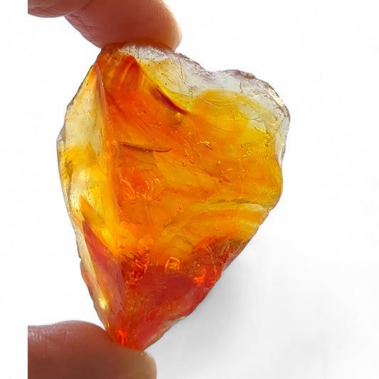 Amberina Art Glass Cullet Glowing Uranium Slag Glass #4GS59