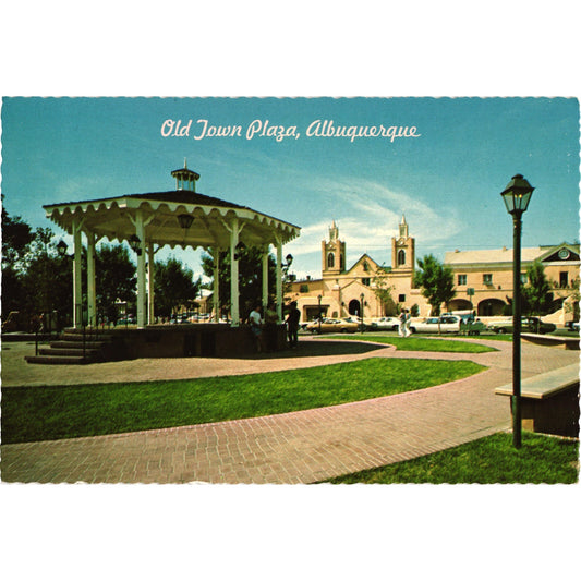 Old Town Plaza Albequerque New Mexico Postcard Unposted