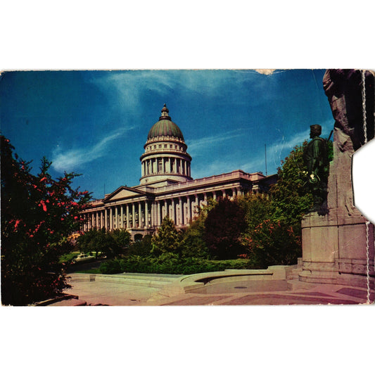 Mormon Batalion Monument Salt Lake City Postcard Posted