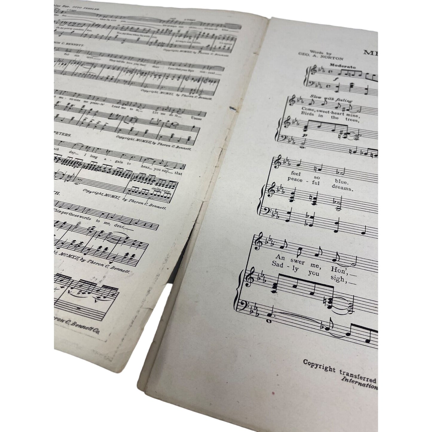 Melancholy Baby Sheet Music 1912 Geo A Norton Ernie Burnett