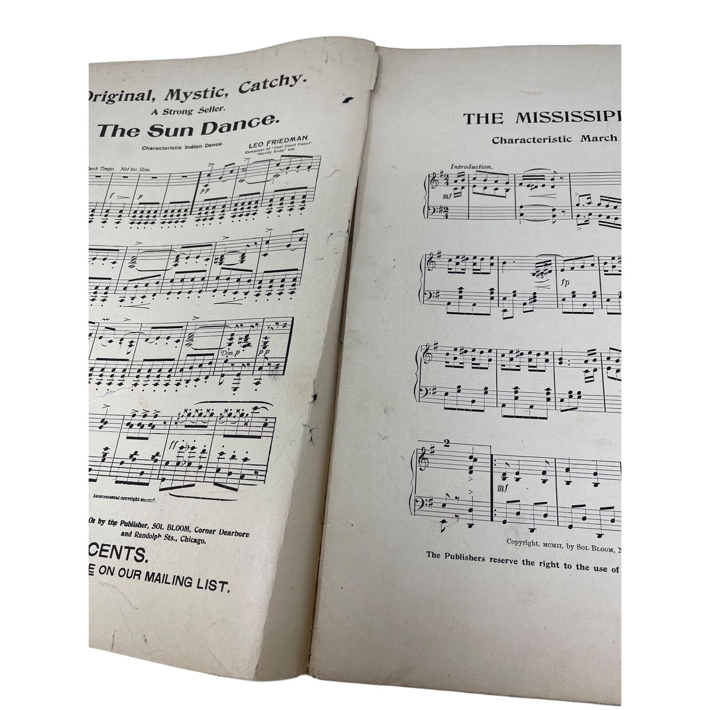 1902 The Mississippi Bubble Sheet Music by Al Johns