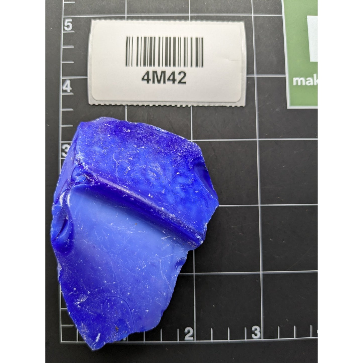 Periwinkle Cobalt Blue Swirl Slag Art Glass Cullet Opaque Slag Glass #4M42