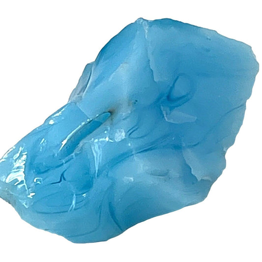 Satin Blue Layered Art Glass Cullet Multitone #SM23149