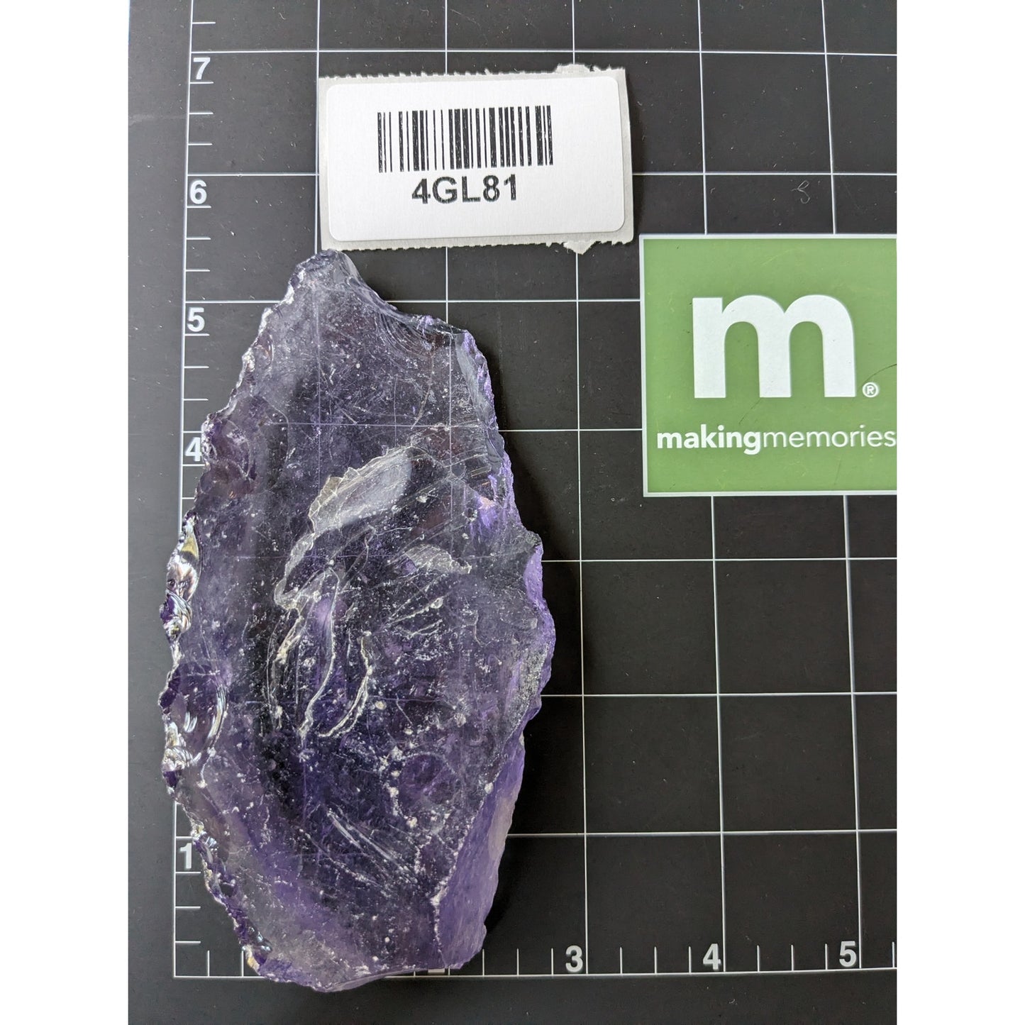 Amethyst Purple Translucent Art Glass Cullet Glowing Manganese Slag Glass #4GL81
