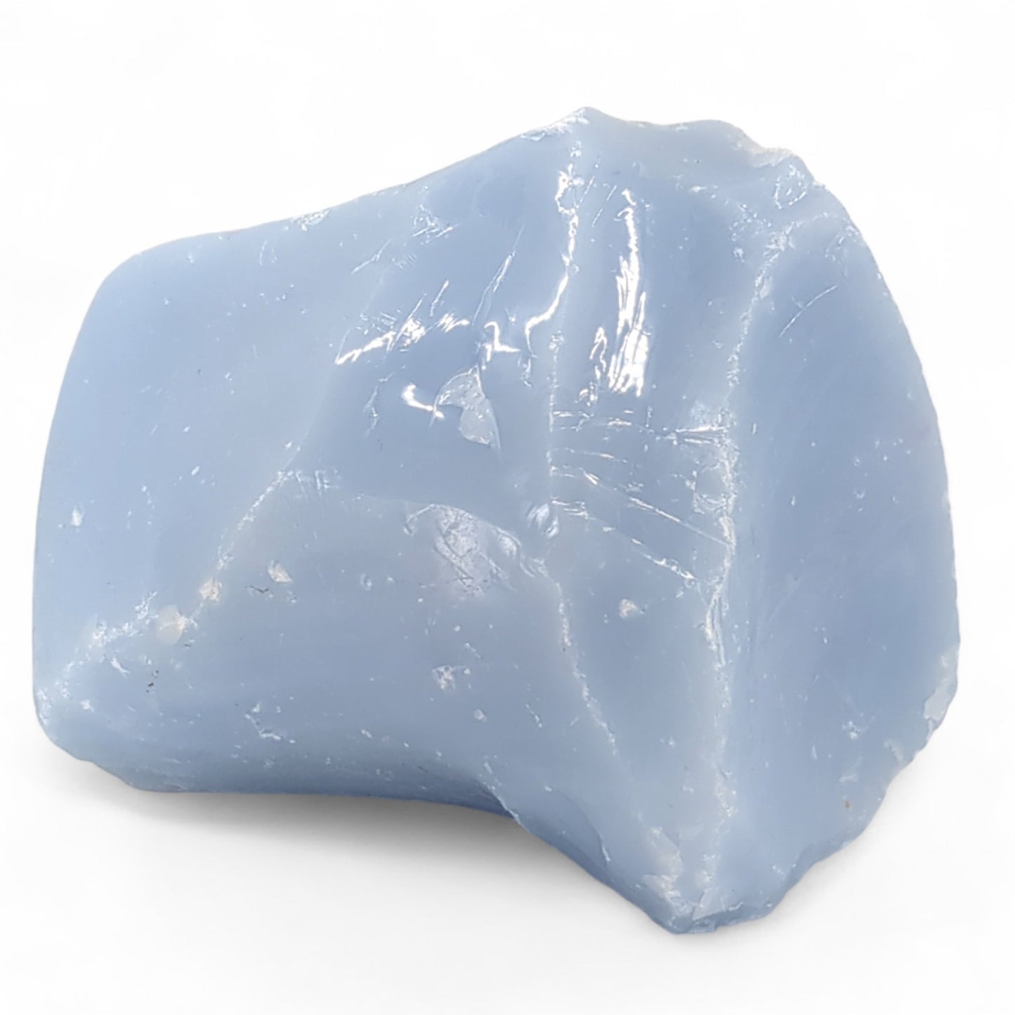 Satin Blue Art Glass Cullet Manganese Glowing Slag Glass #4GX115