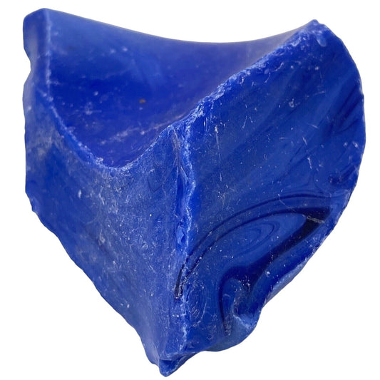 Periwinkle Cobalt Blue Art Glass Cullet Layered Swirl Opaque #XL2356
