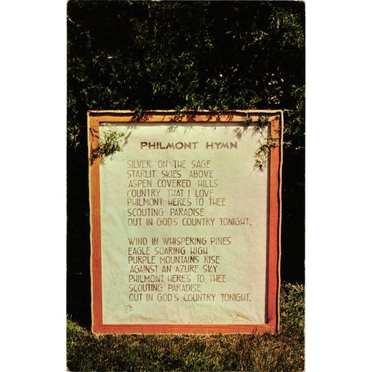 The Philmont Hymn Postcard Philmont Scout Ranch Unposted