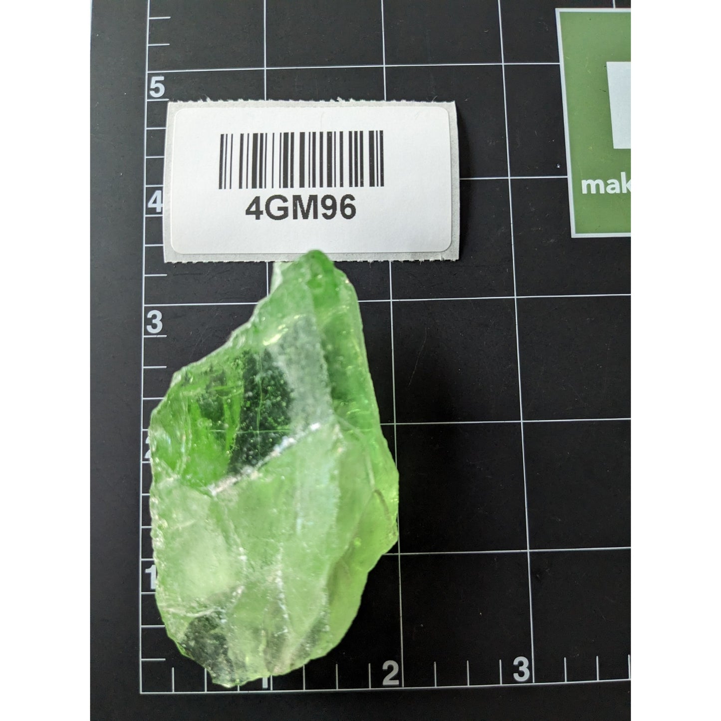 Mint Green Art Glass Cullet Glowing Translucent Manganese Slag Glass #4GM96