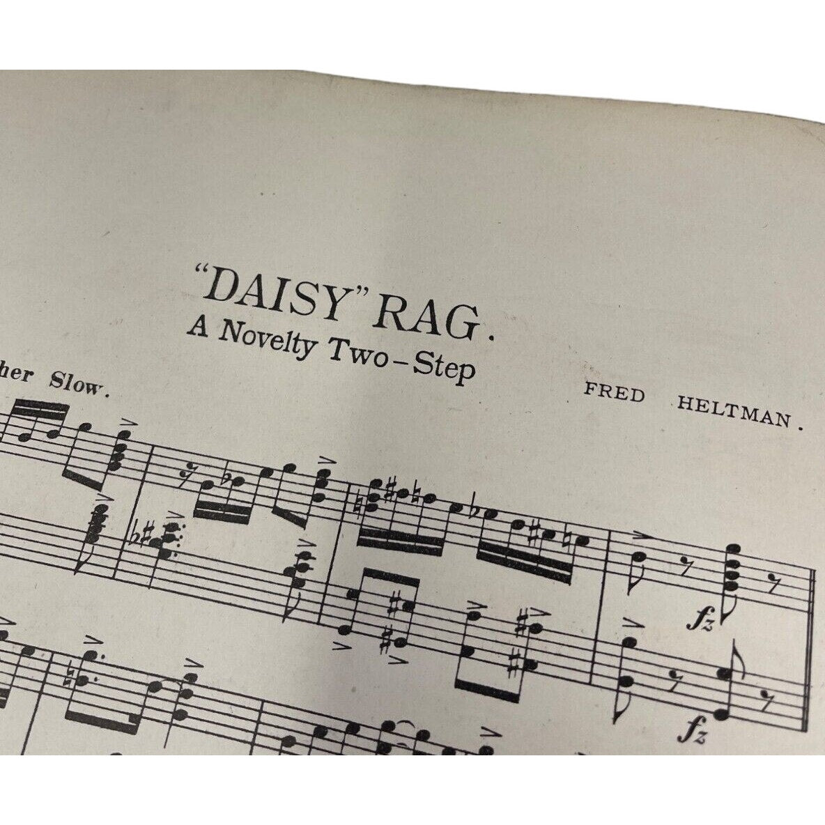 1909 Daisy Rag Novelty Two-Step Sheet Music Fred Heltman