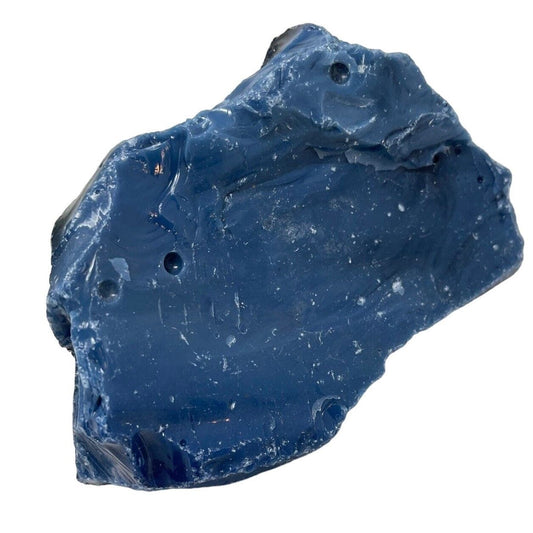 Federal Blue Art Glass Cullet Multicolor Slag Fenton #XL2363