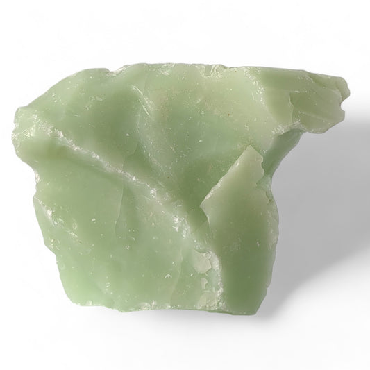 Lime Green Jadeite Art Glass Cullet Layered Opaque Slag Glass #4XL73