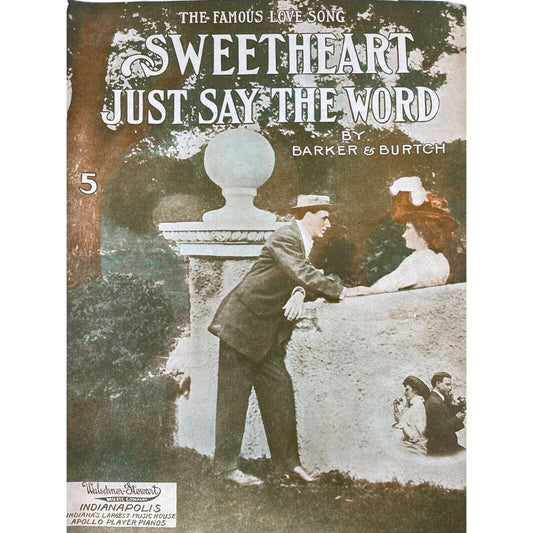 Sweetheart Just Say The Word Sheet Music Claude Barker and Roy Burtch