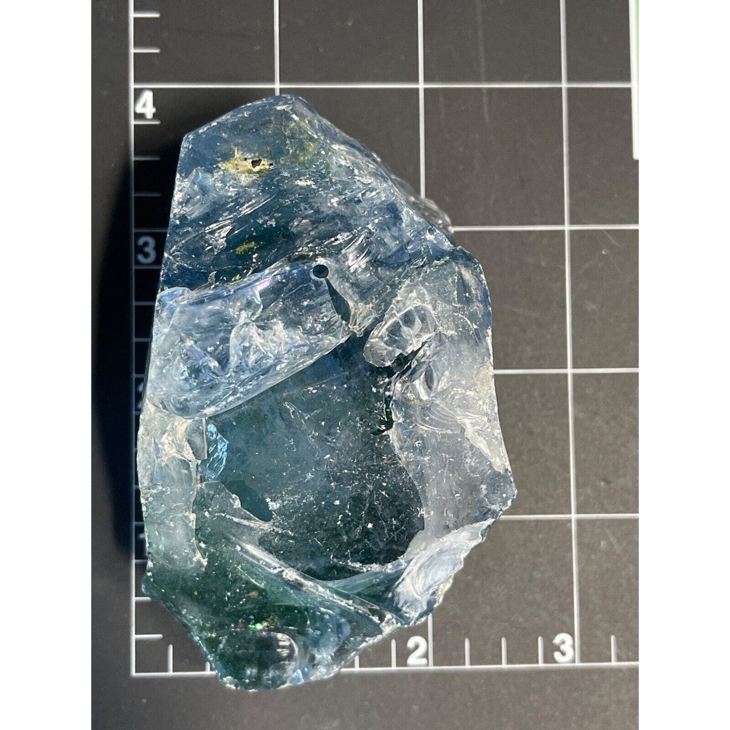 Blue Manganese Green Uranium Vaseline Glow Swirl Glass Premium Cullet #GLXL2372