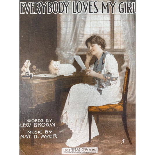 Everybody Loves My Girl 1914 Sheet Music Lew Brown Nat Ayer