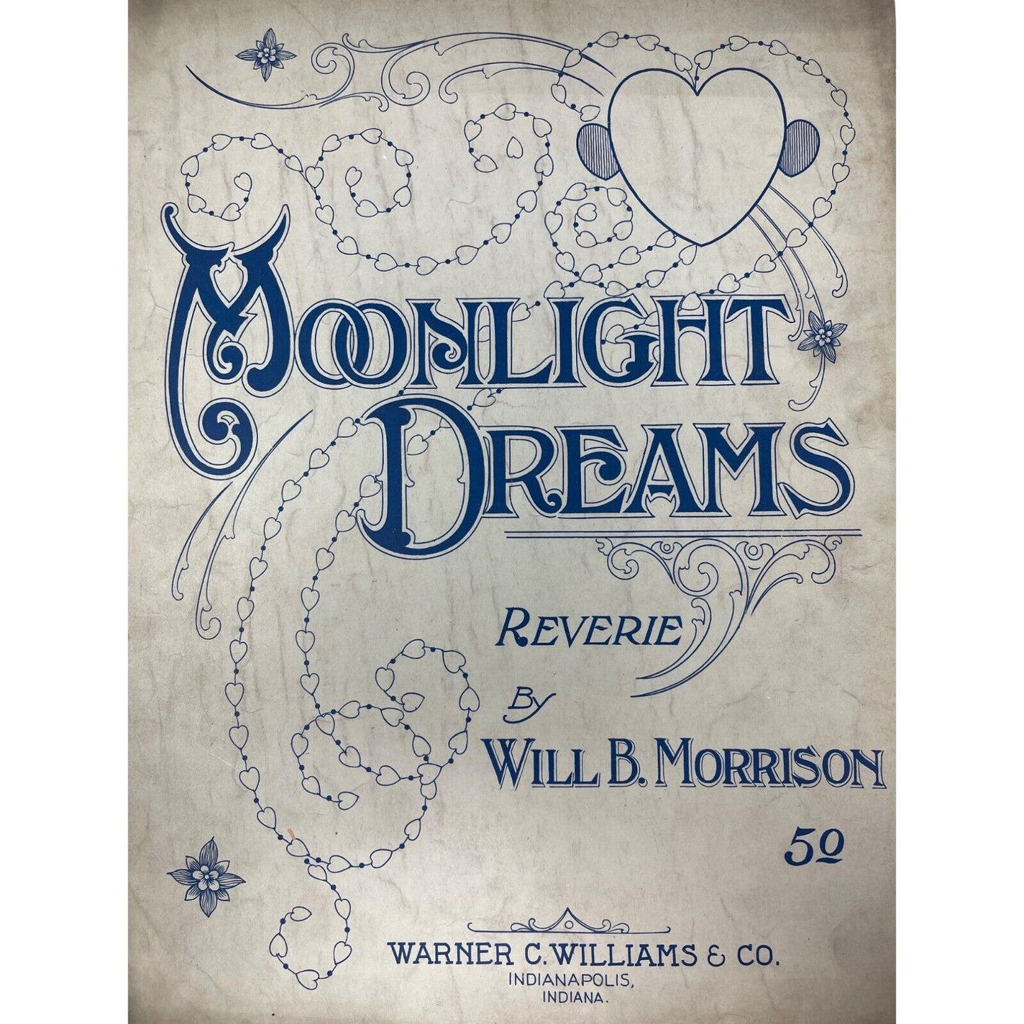 Moonlight Dreams Reverie 1912 Sheet Music Will B Morrison