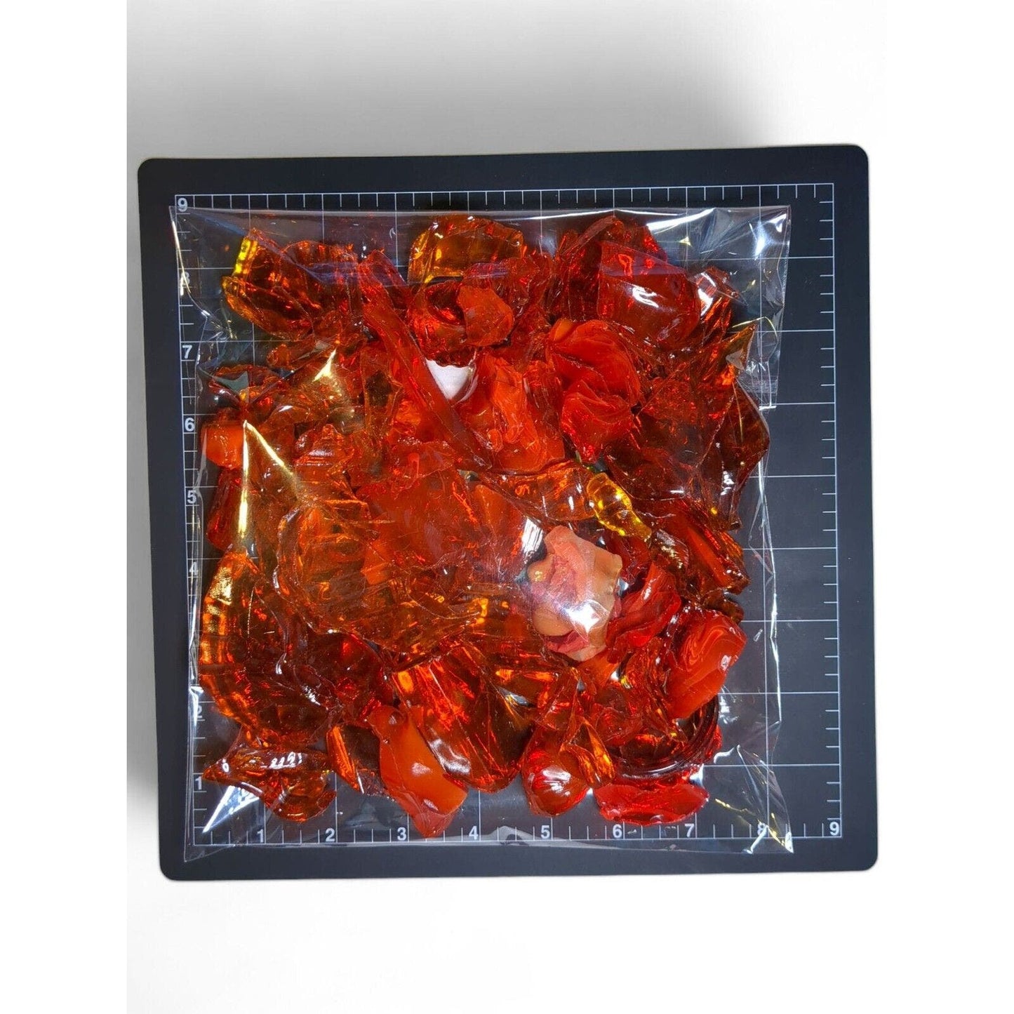 Ruby Amberina Glowing Swirl Slag Uranium Glass Cullet Assortment #4GA10