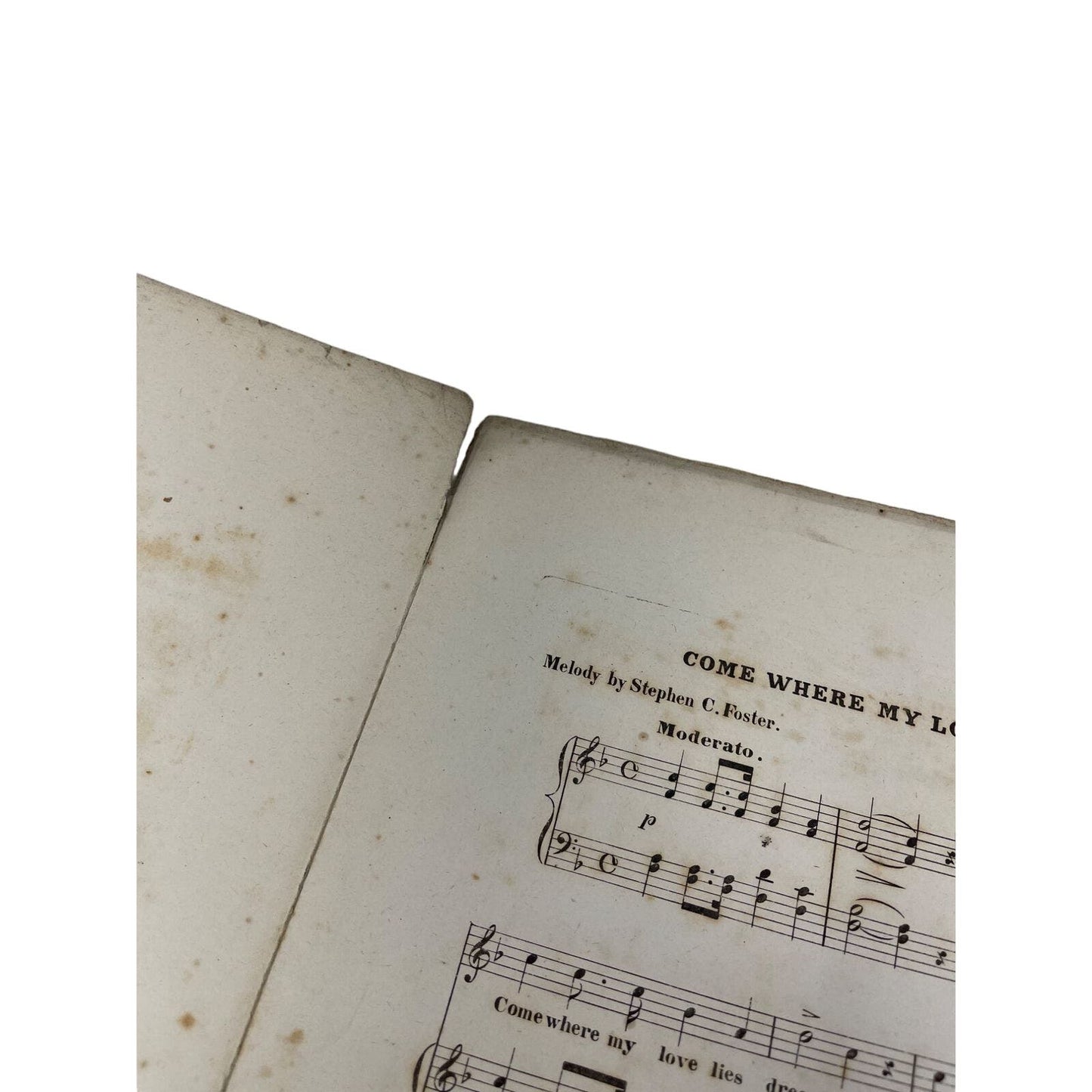 1862 Sheet Music Come Where My Love Lies Dreaming Stephan Foster Wm Dressler
